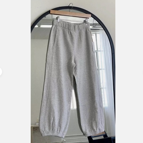 LE BON SHOPPE FRENCH TERRY BALLOON PANT - LIGHT GREY size SMALL - Picture 7 of 7